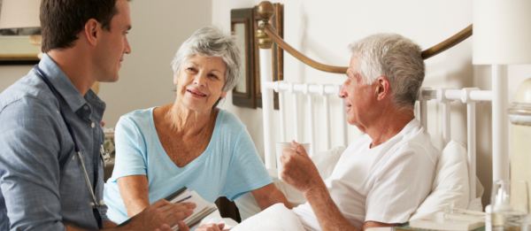 doctor talking with patients